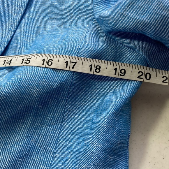 Talbots Light Blue Linen Blazer - Picture 8 of 10
